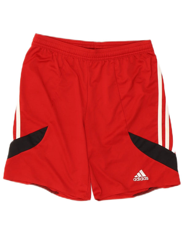 Adidas Boys Climalite Sportshorts 11-12 år Stor rød farveblok