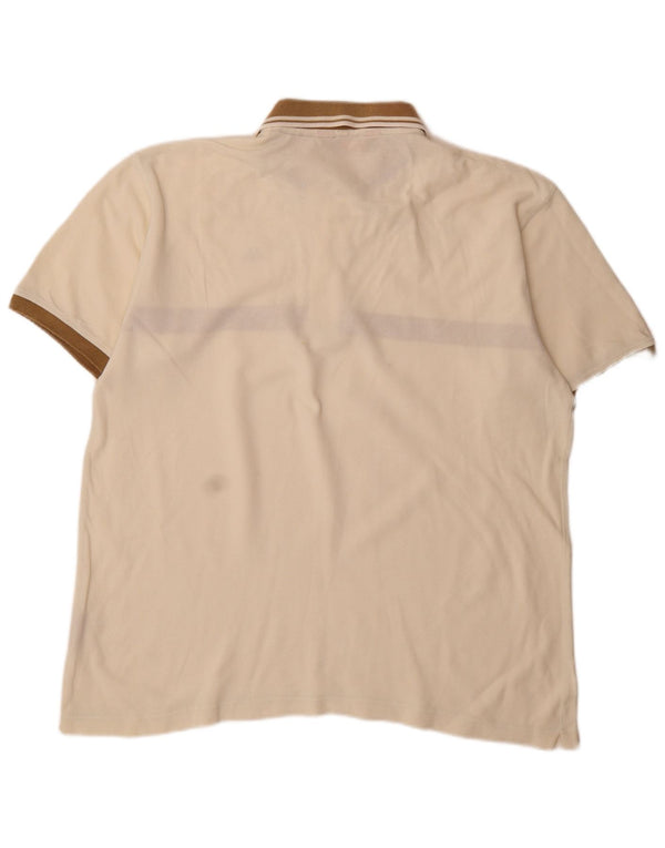 Kappa Herre Rugby Polo Shirt 2XL Hvid Colourblock Bomuld