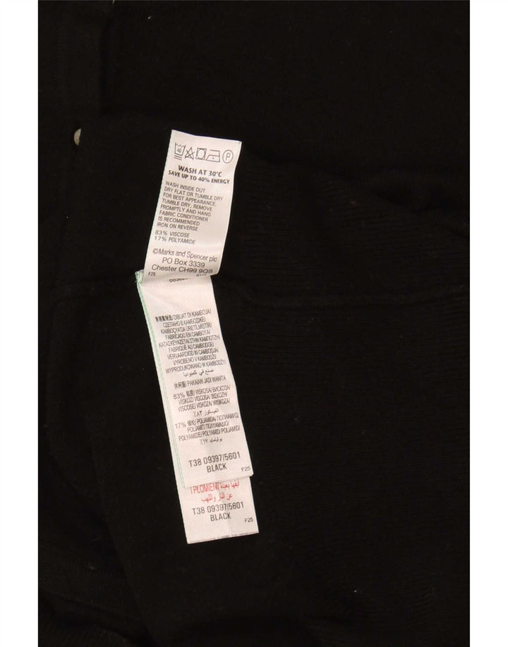 Marks & Spencer Dame Cardigan Sweater UK 16 Large Black Viscose
