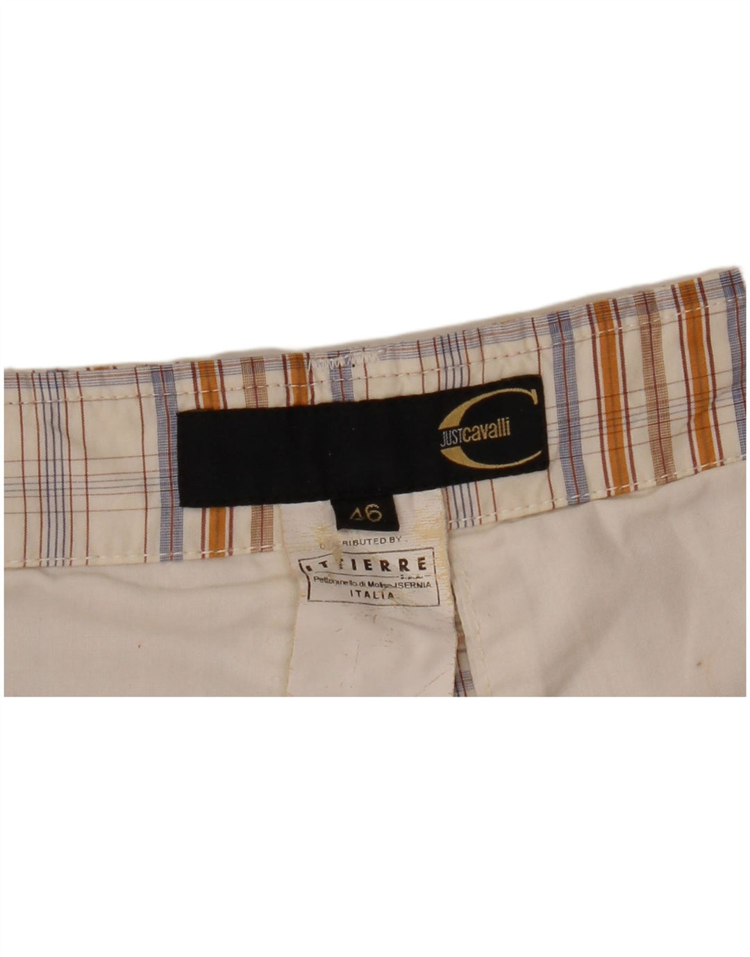 Just Cavalli Herre Cargo Shorts W36 Large Beige Check