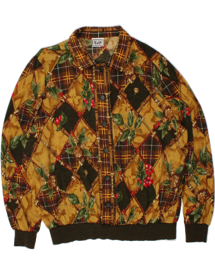 LIOLA Womens Bomber Jacket US 20 3XL Multicoloured Floral Wool Vintage Liola and Second-Hand Liola from Messina Hembry 