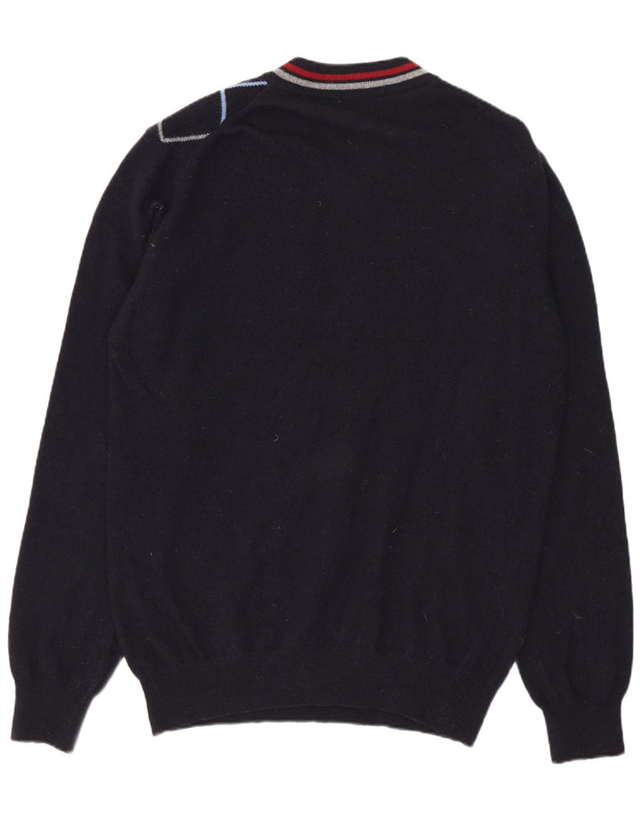 Best Company Herre V-hals sweater Medium Navy Blue Argyle/Diamond