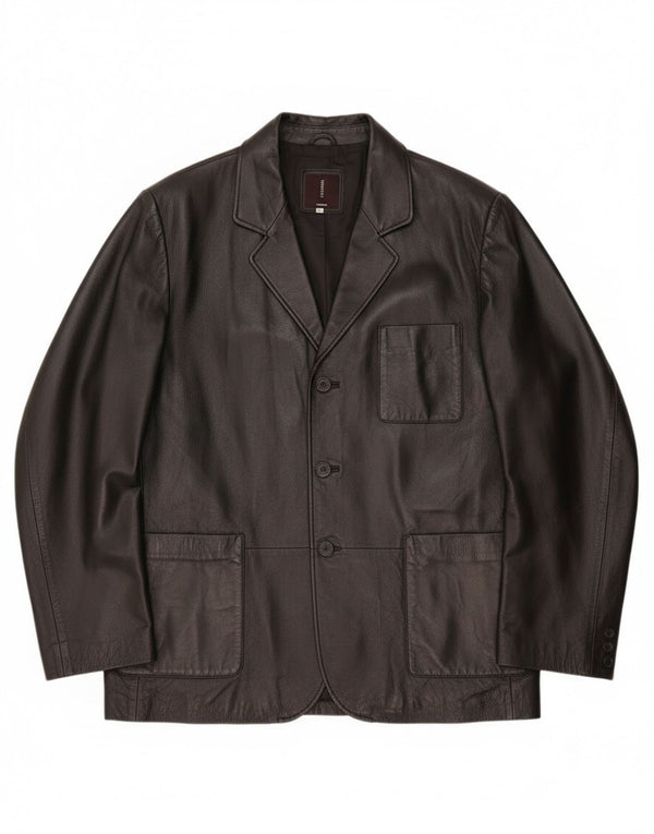 Conbipel Herre Læderjakke IT 56 2XL Sort Læder