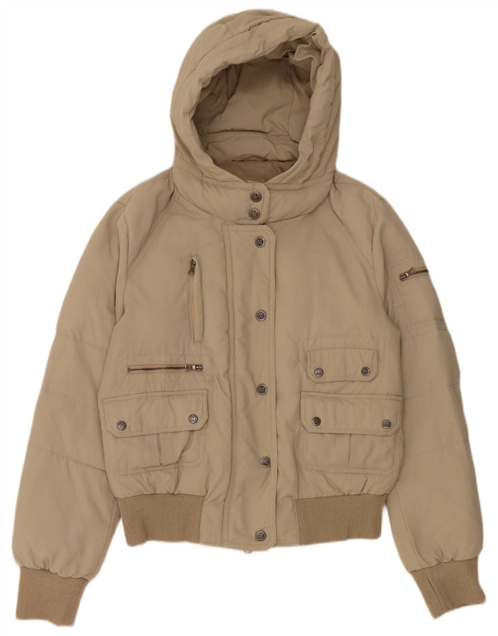 Marlboro Classics Dame Hættejakke EU 46 XL Beige Nylon