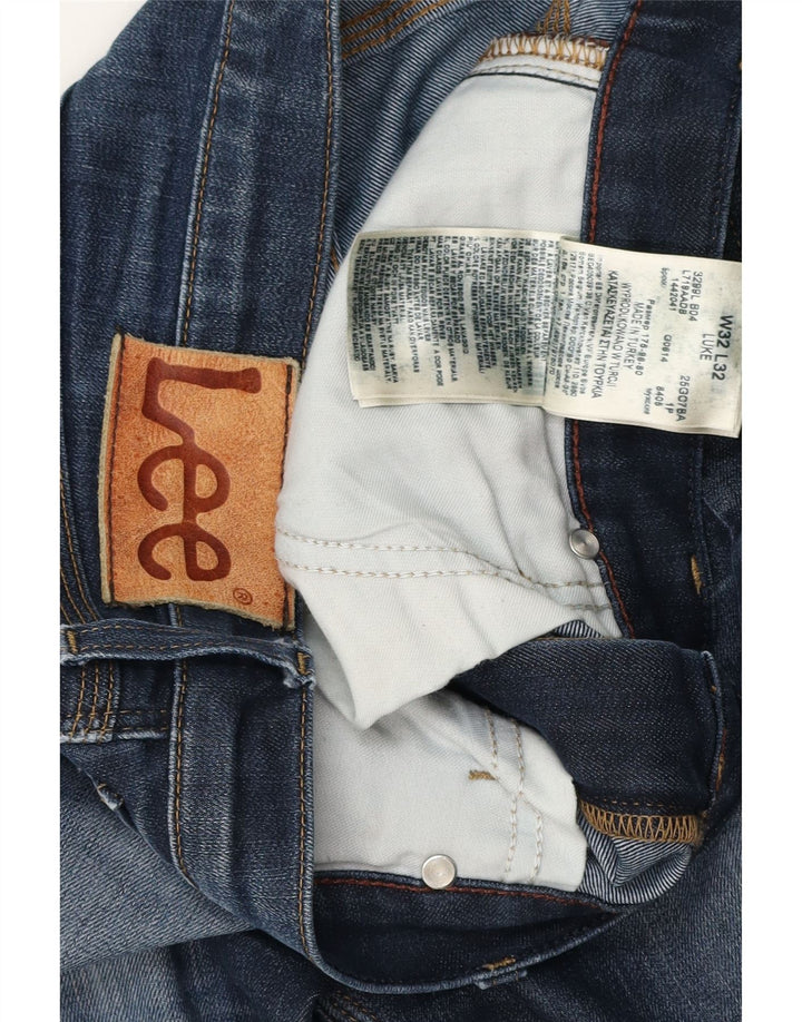 LEE Herre Luke Slim Jeans W32 L32 Blå Bomuld