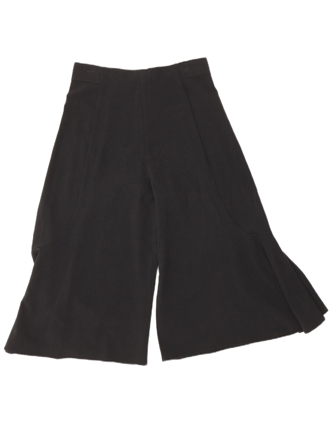 Zara Dame Cullotes Capri Bukser Small W26 L19 Sort Silke