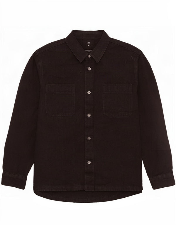 Marks & Spencer Herre denimskjorte 3XL sort bomuld