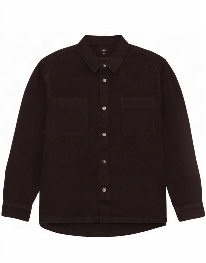 Marks & Spencer Herre denimskjorte 3XL sort bomuld