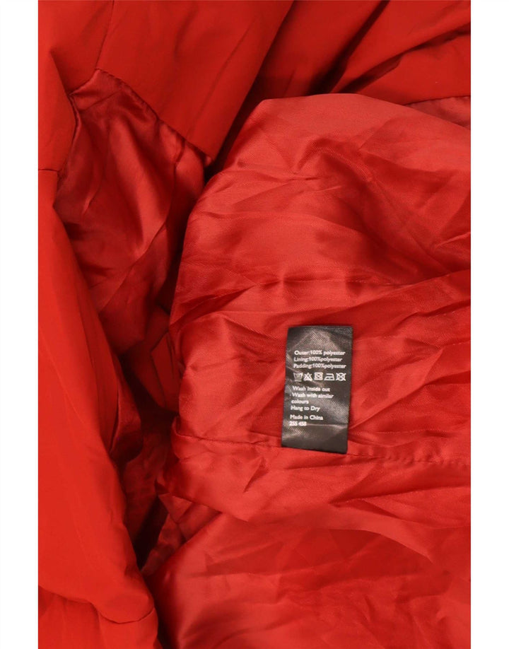 John Lewis Dame Oversized Polstret Jakke UK 16 Large Rød Polyester