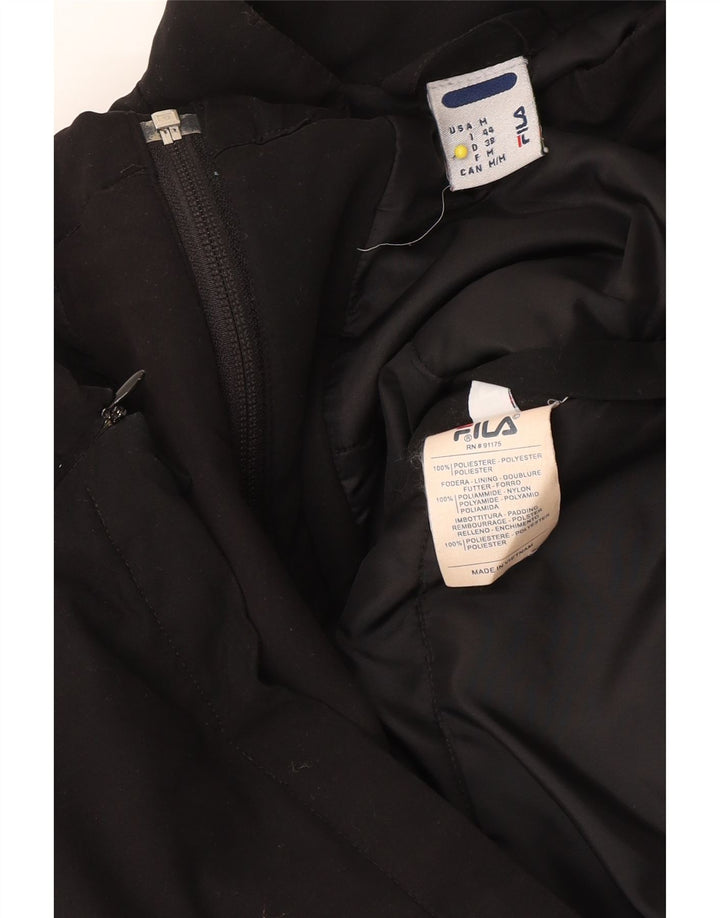 Fila Dame Windbreaker Jacket UK 14 Medium Sort Polyester