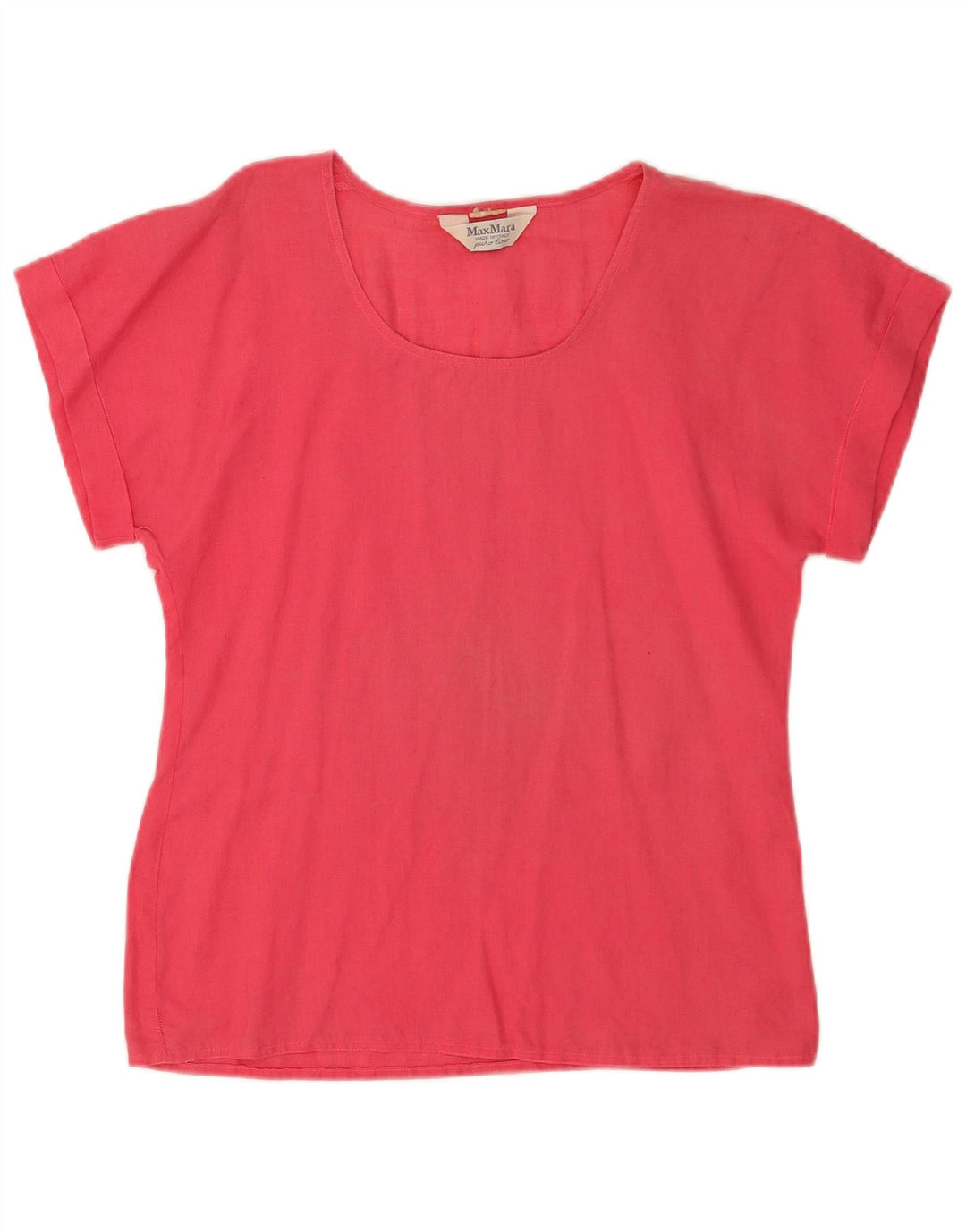 Max Mara Dame Bluse Top UK 12 Medium Pink