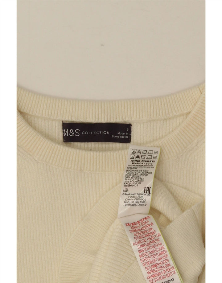 MARKS & SPENCER Dame sweater med rund hals DK 8 Small Beige