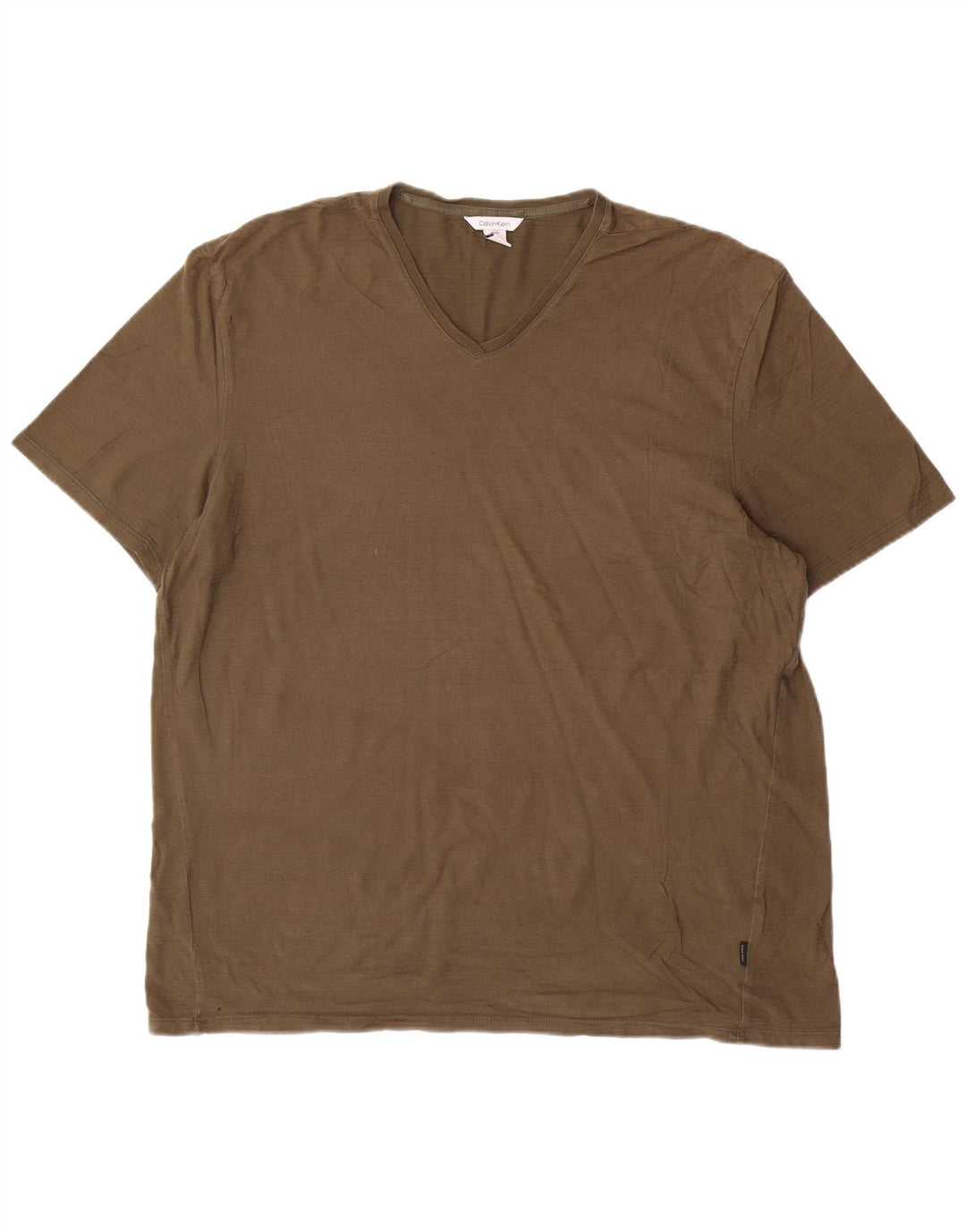 CALVIN KLEIN Herre T-Shirt Top XL Khaki