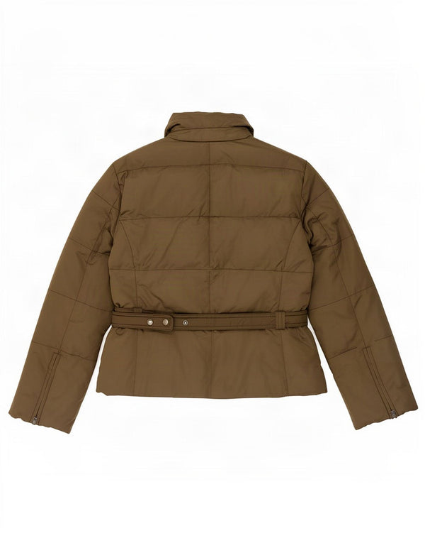Zara Dame Polstret Jakke UK 18 XL Khaki Nylon