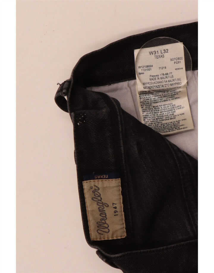 Wrangler Herre Texas Straight Jeans W31 L32 Grå Bomuld