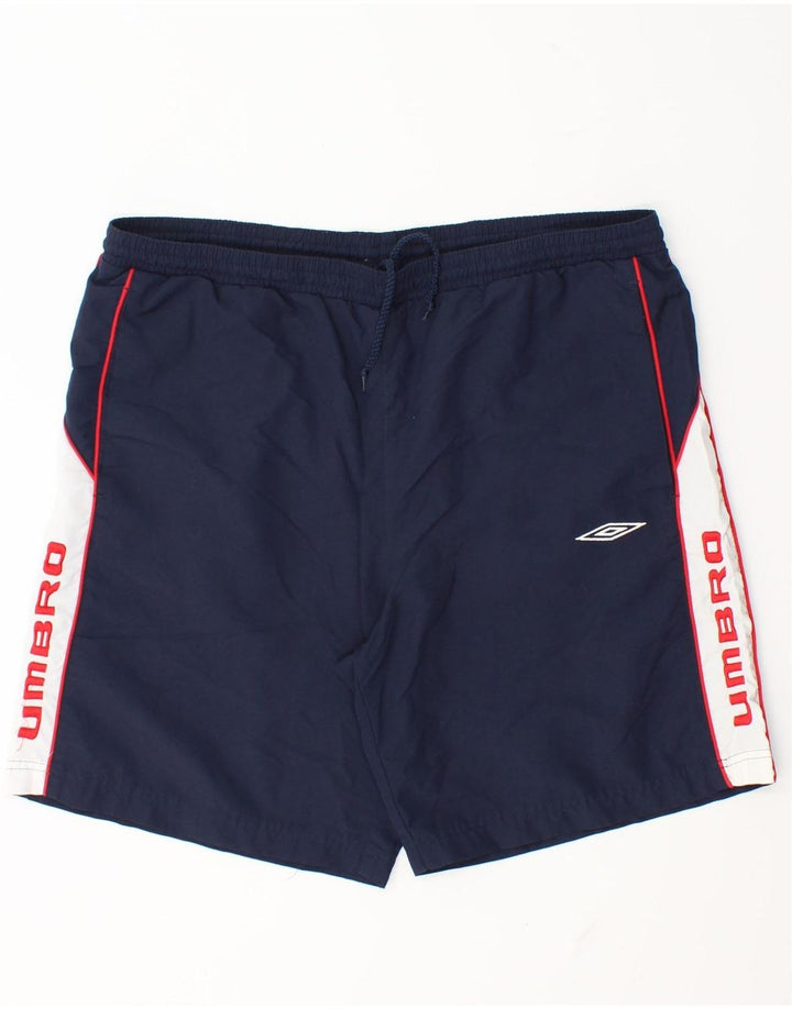 Umbro Herre grafiske sportsshorts Medium Marineblå Colourblock Polyester