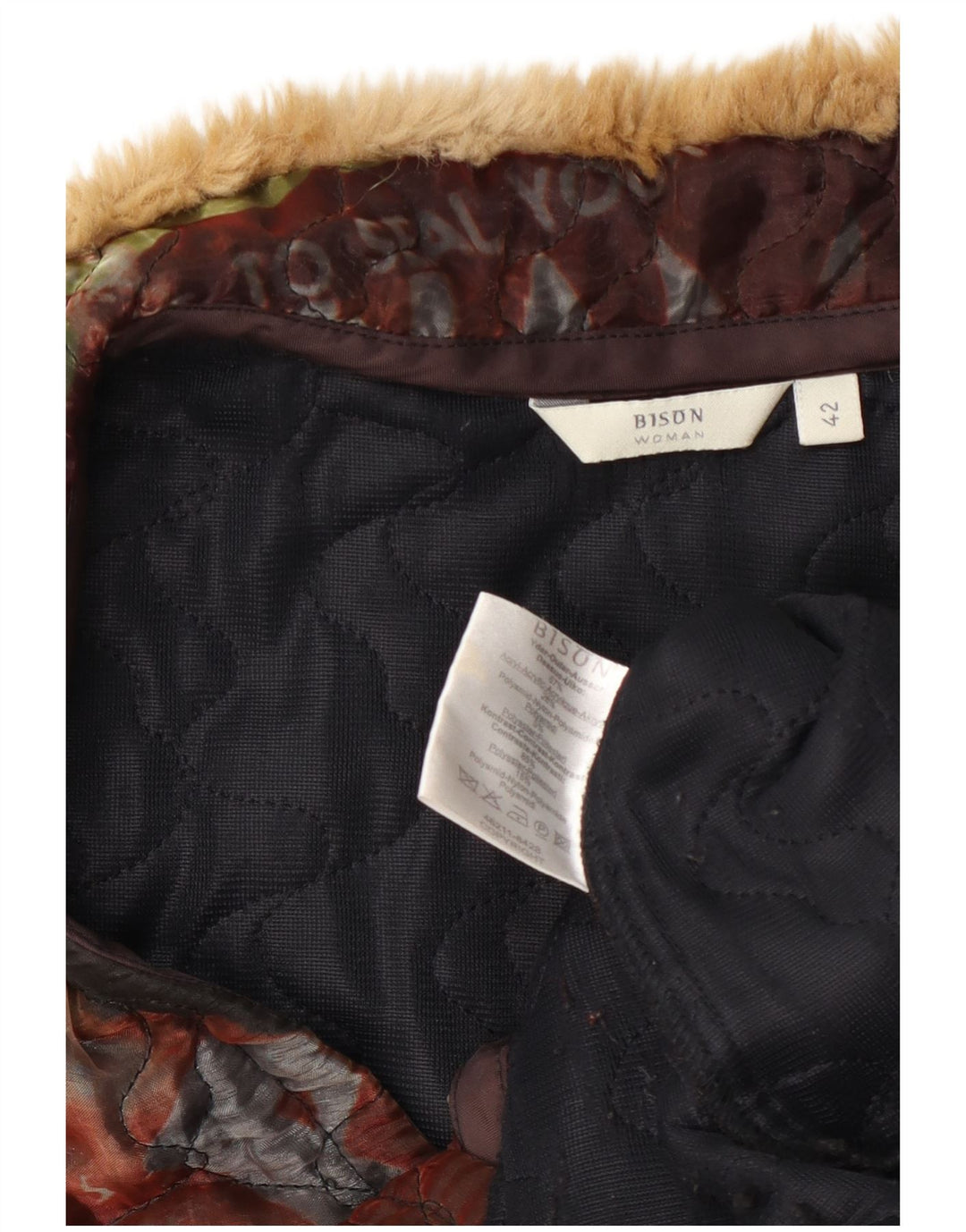 Vintage dame grafisk 3-knaps blazerjakke IT 42 Medium Flerfarvet