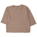 Zara damebluse med 3/4 ærmer UK 14 Medium Beige Flecked Viscose