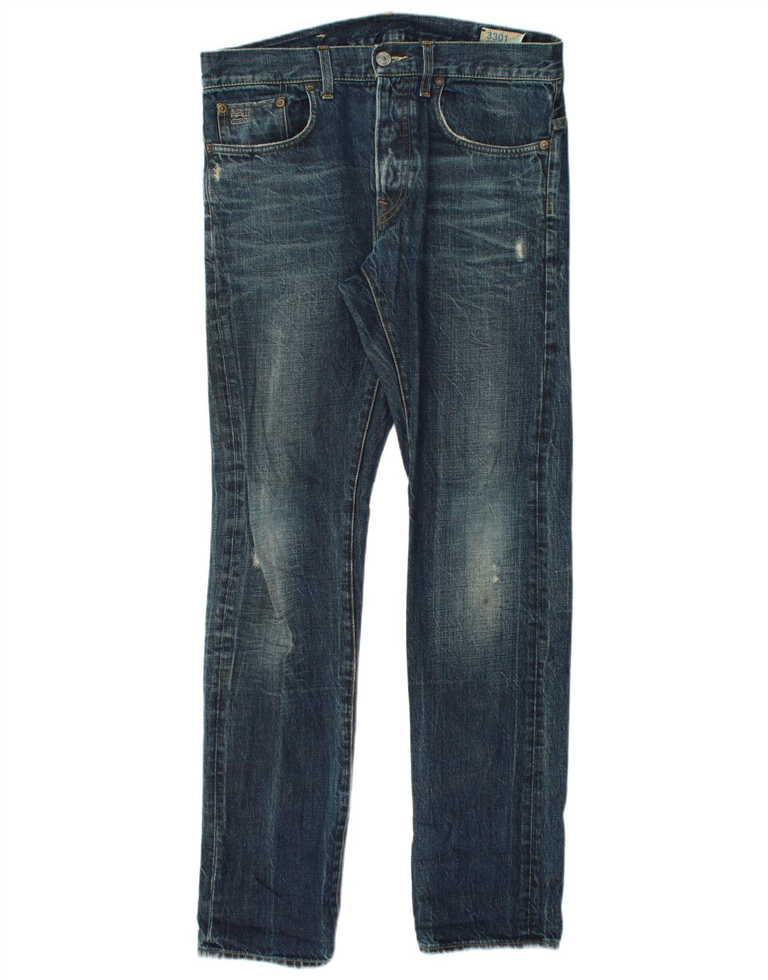 G-Star Herre Distressed Slim Jeans W33 L34 Blå Bomuld