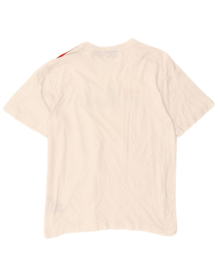 Fila Herre Grafisk T-Shirt Top Lille Hvid Bomuld