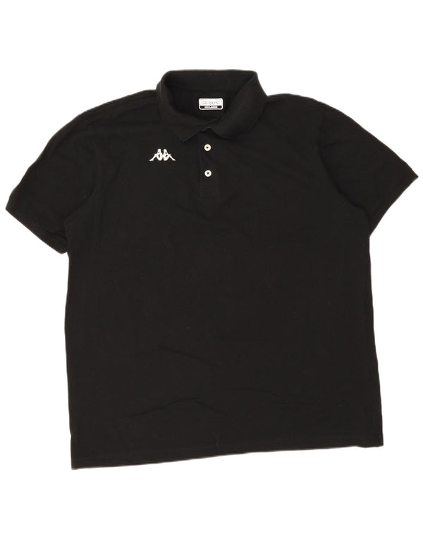 Kappa herre poloshirt 3XL sort bomuld
