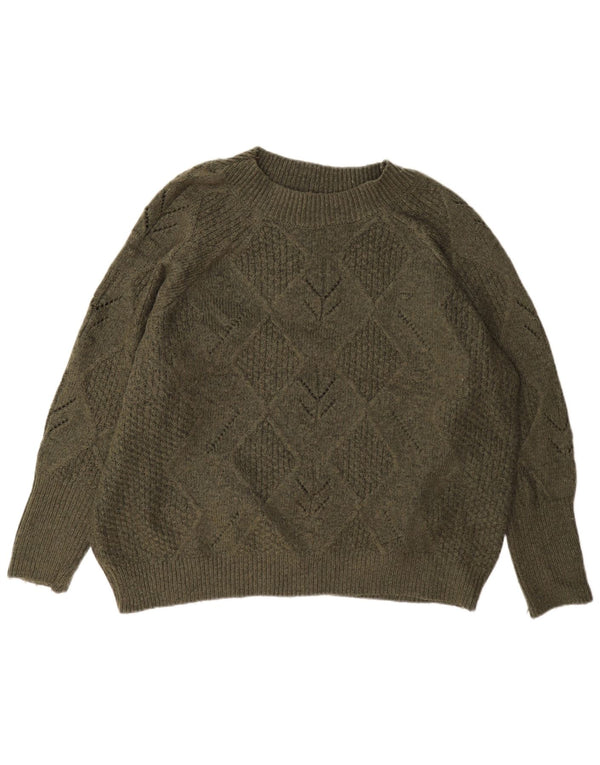 Marks & Spencer dame sweater med rund hals i overstørrelse UK 18 XL Grøn