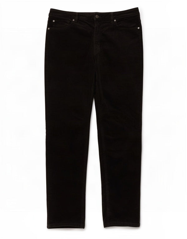 Marks & Spencer Dame Slim Corduroy Bukser UK 16 Large W36 L28 Sort