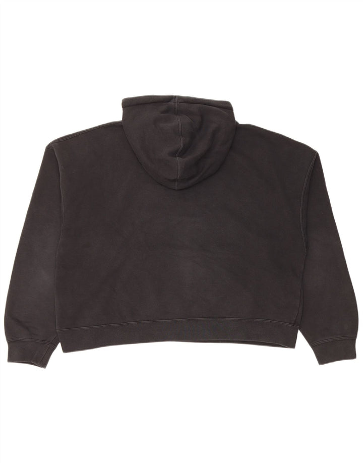 Jordan Dame Crop Oversized Hoodie Jumper UK 10 Small Black