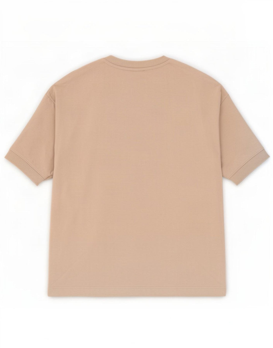 Zara Herre T-shirt Top Medium Beige Bomuld