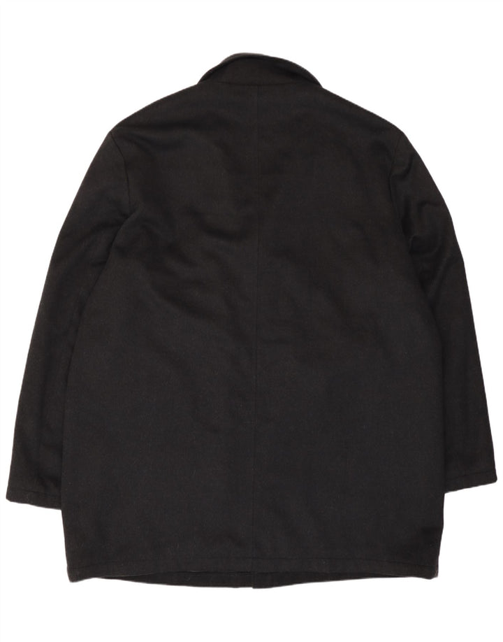 Pierre Cardin Herre Overfrakke IT 50 Stor Sort Uld
