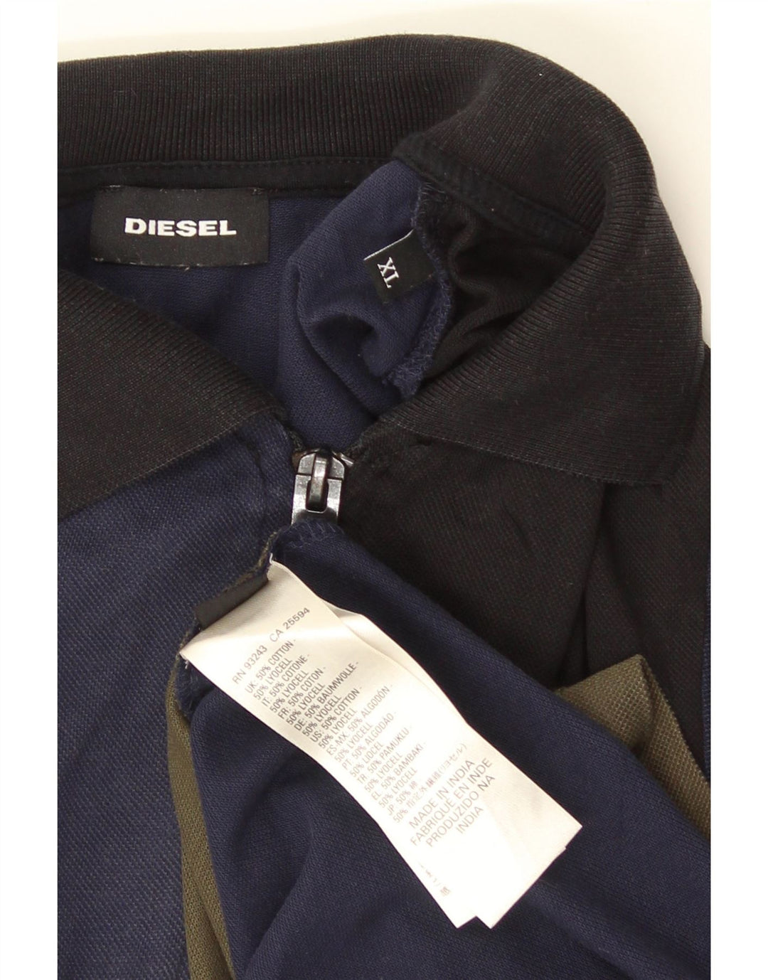 Diesel Polo Shirt til mænd XL Flerfarvet Colourblock Bomuld