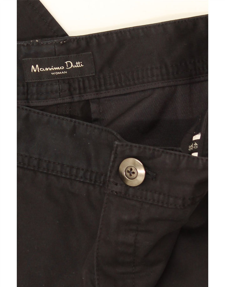 Massimo Dutti Dame Lige Chinobukser EU 40 Medium W30 L30 Sort