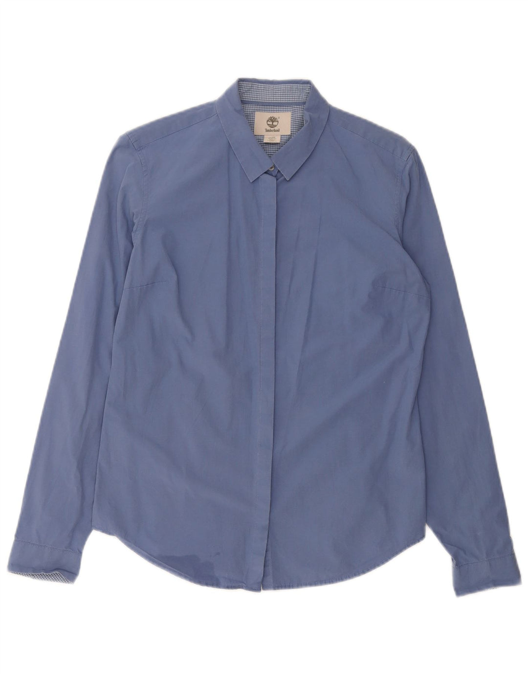 Timberland Dame Slim Fit Skjorte UK 14 Large Blue