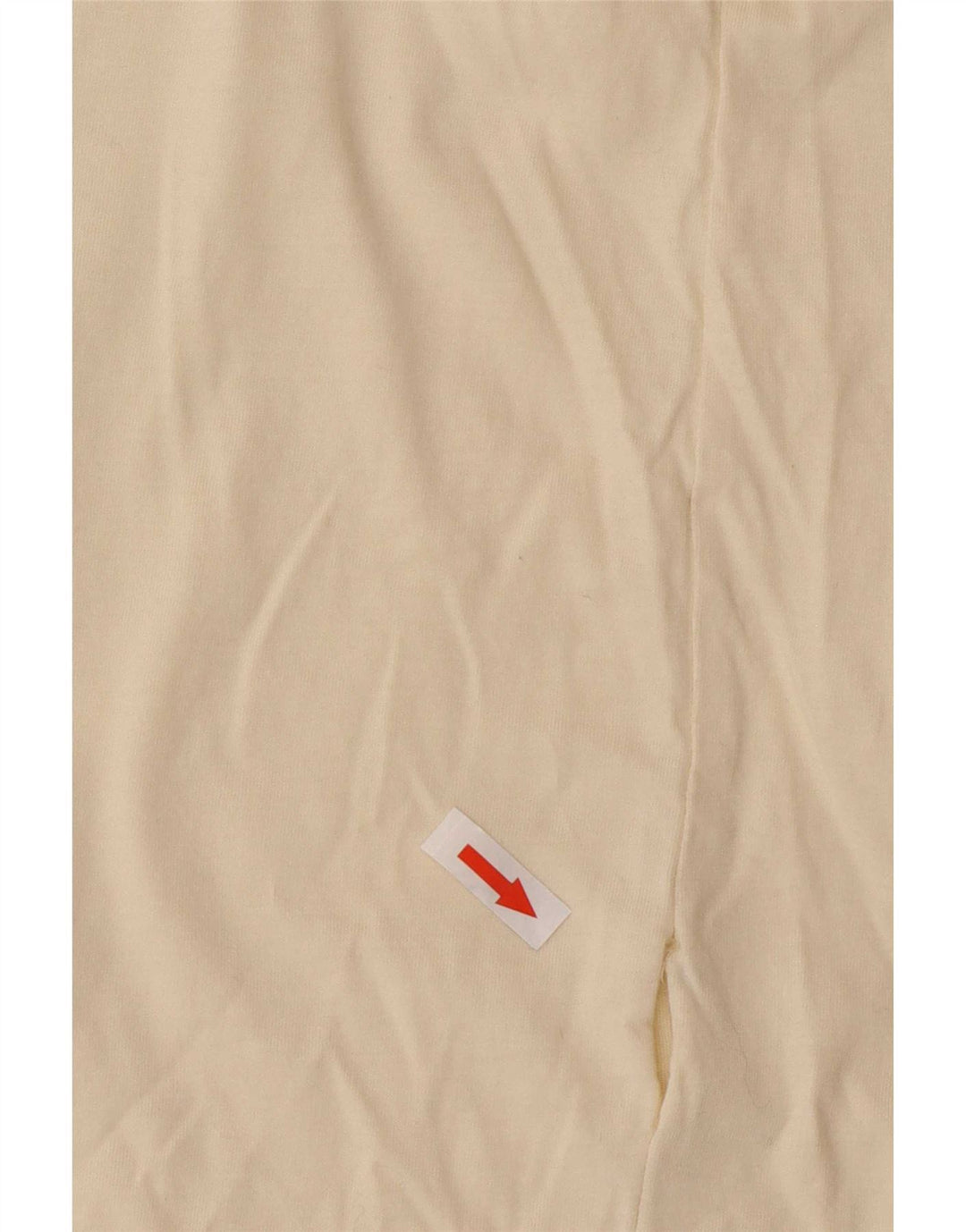 Benetton Dame Grafisk Top Langærmet UK 8 Small Beige