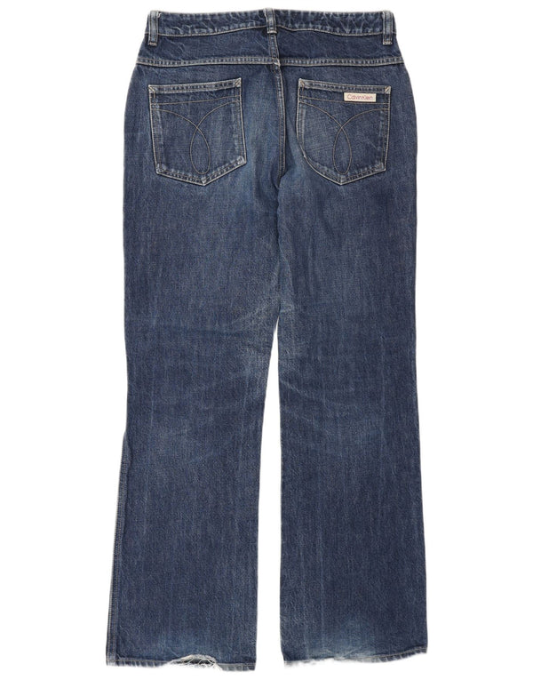 Calvin Klein Dame Bootcut Jeans W32 L32 Blå Bomuld