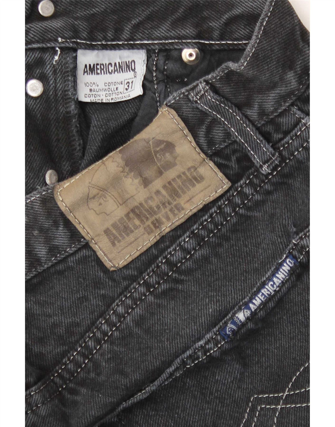 Americanino Straight Jeans til mænd W31 L32 Grå bomuld