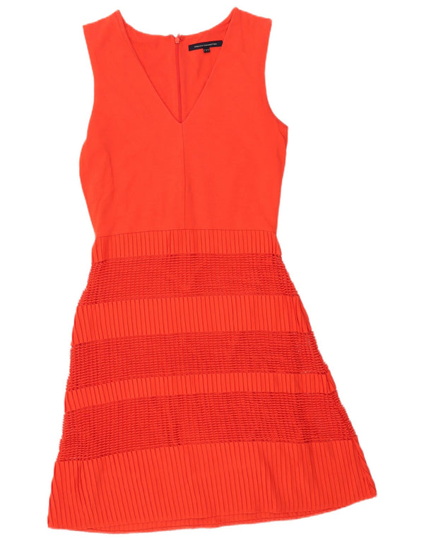 French Connection Dame Ærmeløs A-Line Kjole UK 12 Medium Orange