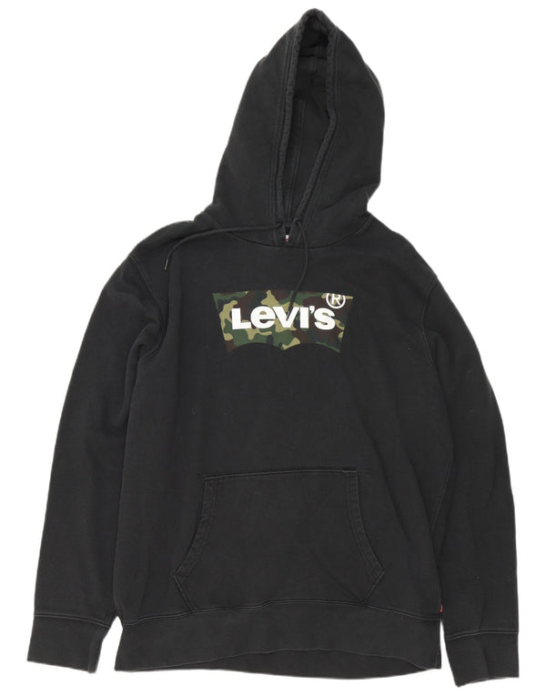 Levi's Grafisk hættetrøje til mænd XL sort bomuld