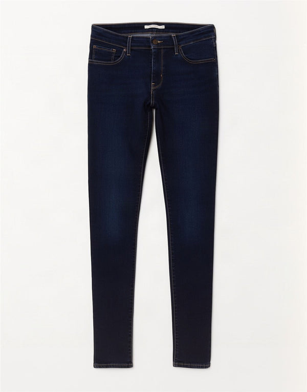 Levi's Dame 711 Skinny Jeans W29 L30 Marineblå Bomuld