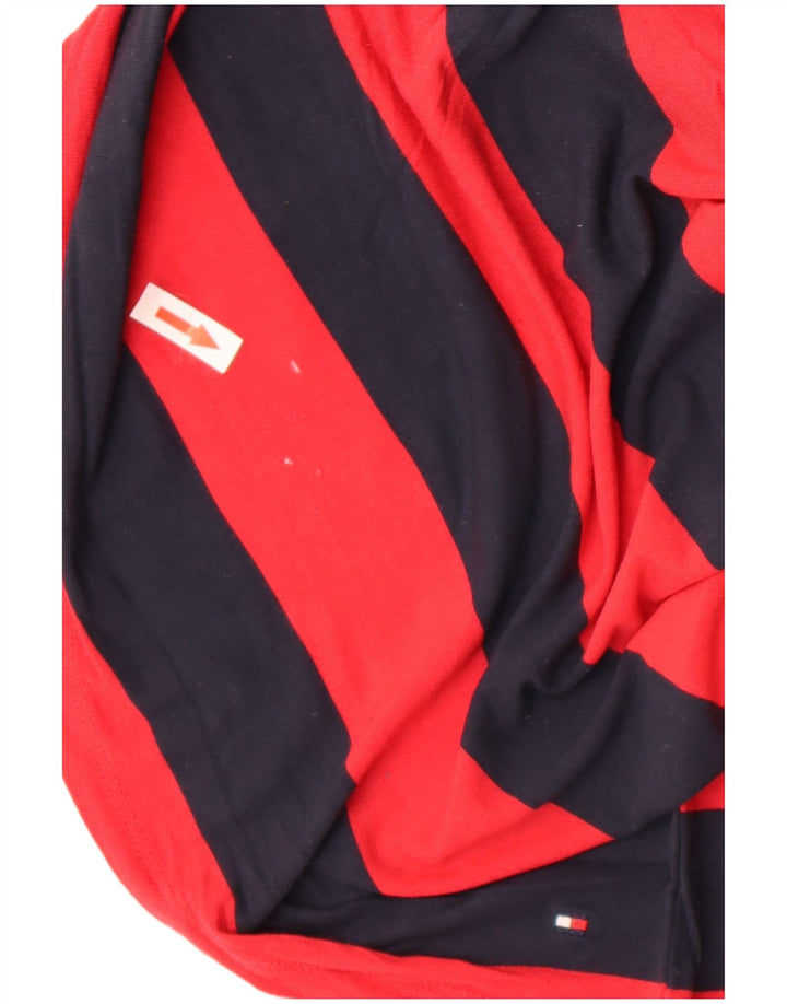 Tommy Hilfiger Dame T-Shirt Top UK 12 Medium Rød Stribet