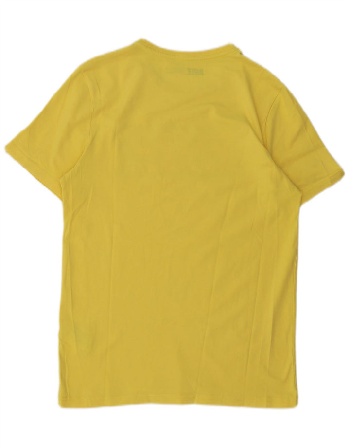 Rifle Herre grafisk T-shirt Top Medium Gul Bomuld