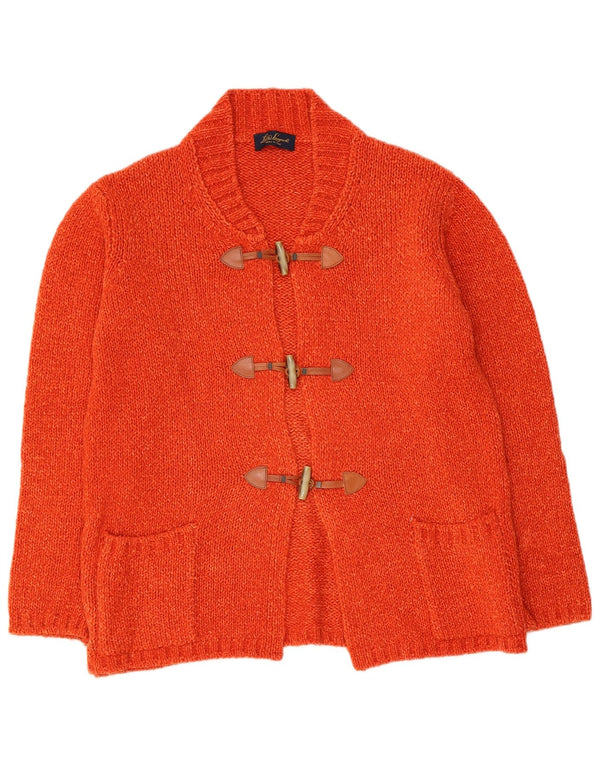 Luisa Spagnoli Dame Duffle Cardigan Sweater UK 16 Large Orange