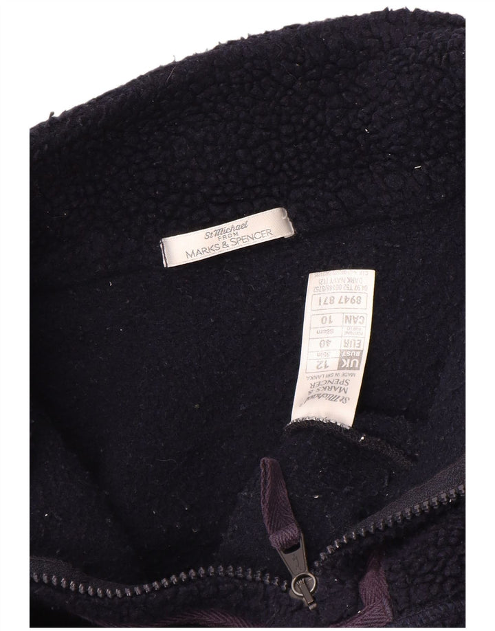 Marks & Spencer Dame Oversized Fleece Jumper UK 12 Medium Navy Blue