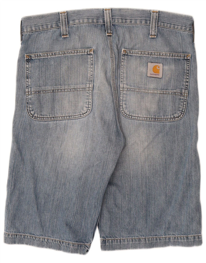 CARHARTT Herre Bermuda Denim Shorts W30 Medium Blue Bomuld