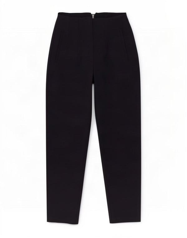 Zara Dame Højtaljet tilspidsede Casual Bukser XS W24 L27 Marineblå