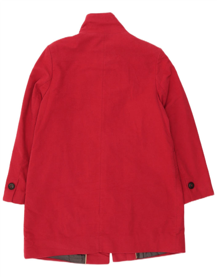WS Womens Overcoat UK 12 Medium Red Cotton