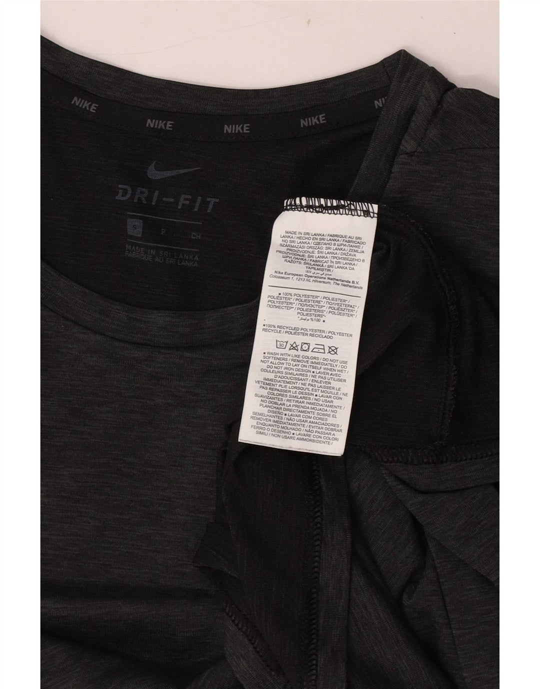 Nike herre Dri Fit T-shirt top lille grå polyester