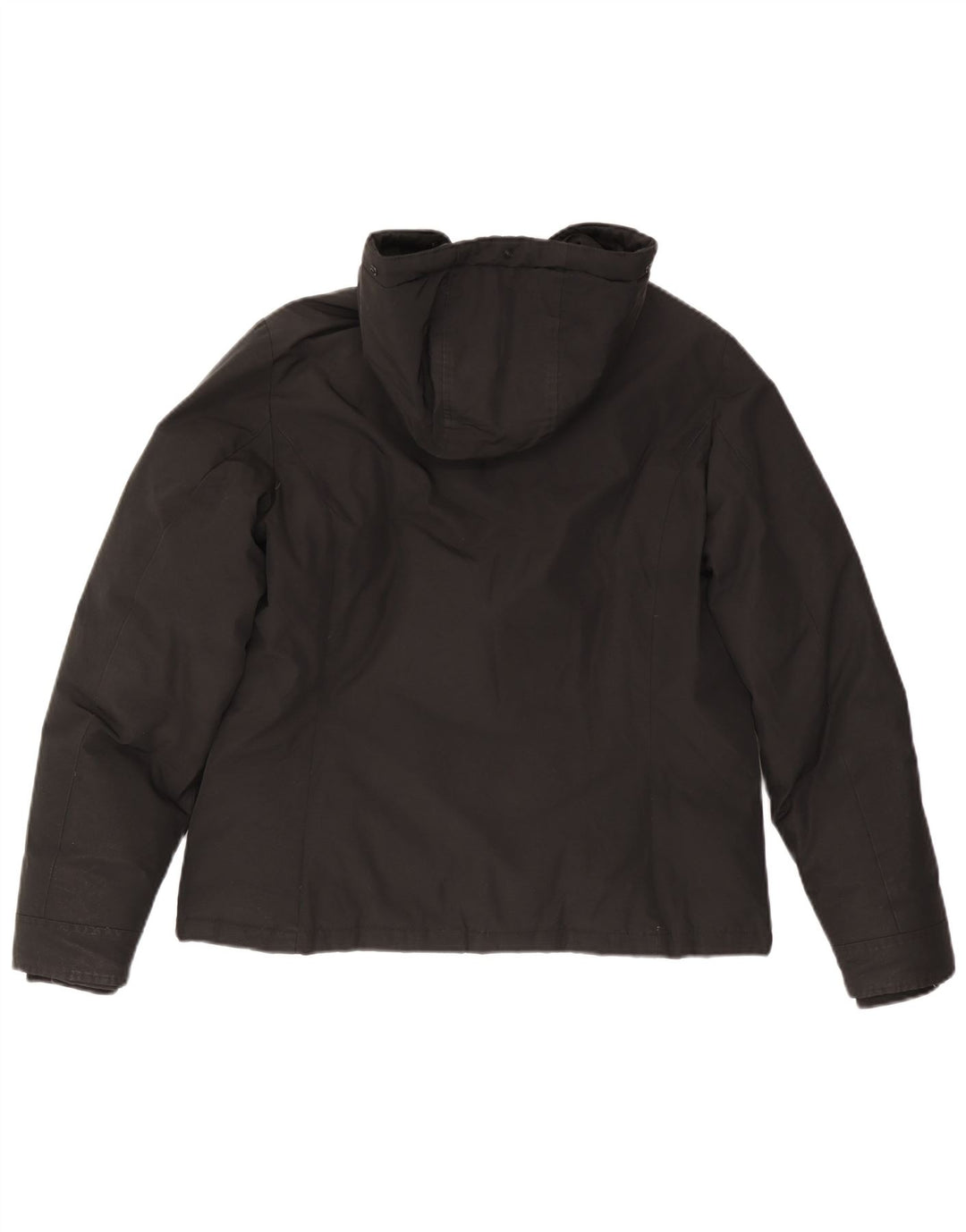 Woolrich Dame Hætte Oversized Polstret Jakke UK 18 XL Sort Bomuld