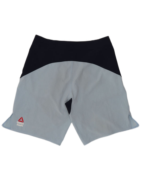 Reebok Herre grafiske svømmeshorts Medium Blue Colourblock Nylon