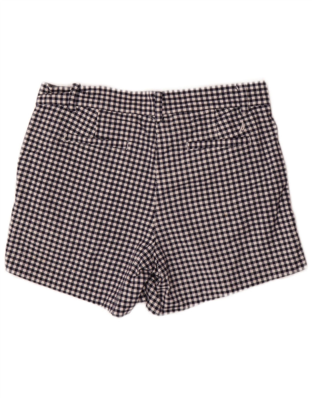 NAUTICA Chino Shorts til kvinder US 6 Medium W32 Marineblå Gingham Cotton